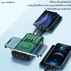 پاوربانک خورشیدی SO-P120 | ظرفیت ۲۰۰۰۰ میلی‌آمپر ساعت